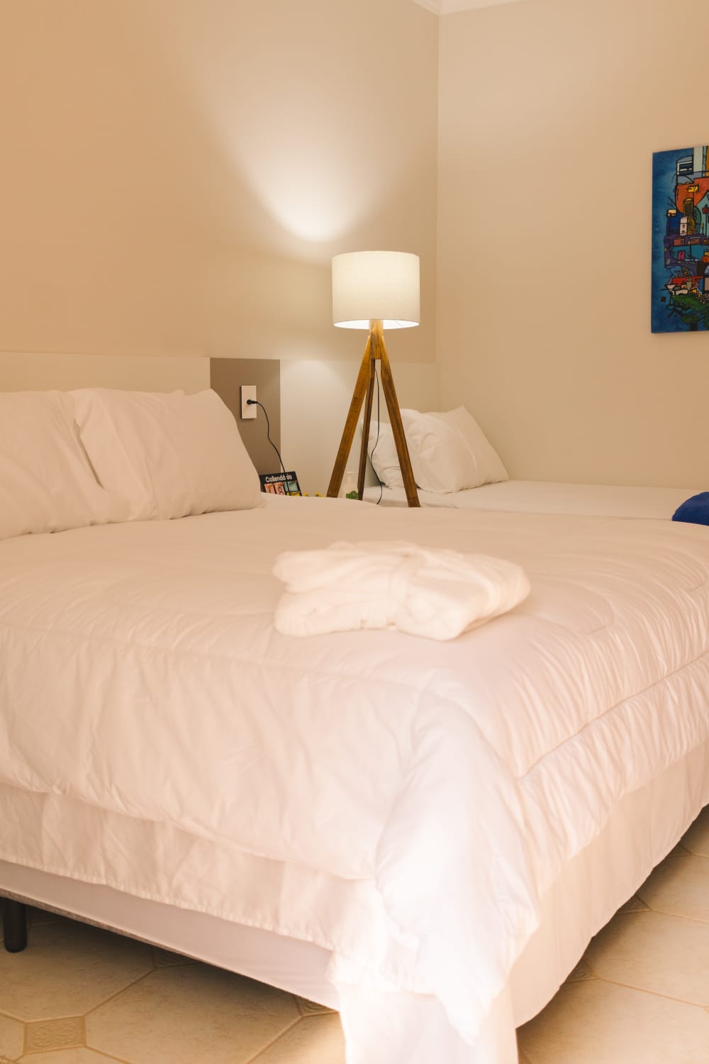 Quarto da unidade em Sorocaba, com 1 cama de casal